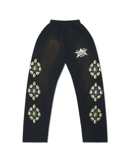 Black Cowrie Shell Pants