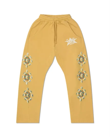 Mustard Cowrie Shell Pants